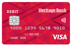 Heritage Bank Visa Debit Card
